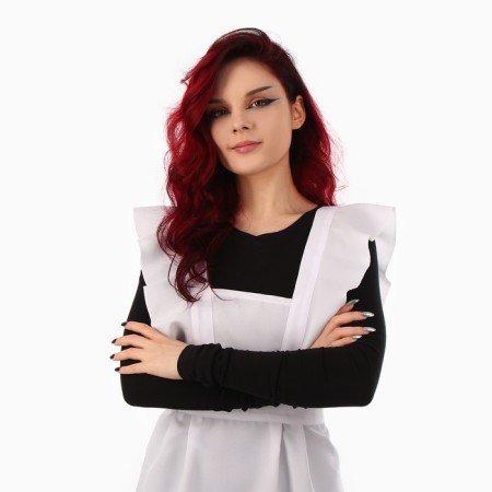 Carnival set "Smart high school student": apron river. 40–46, bows 2 pcs., Golf-9
