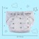 Reusable diaper, fleece, color is light gray