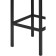 Stool Bar loft Metal/fabric, black/black 34x34x65 cm