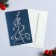 Postcard "Happy New Year!" handmade, velvet cardboard, Christmas tree, rhinestones