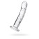 Unrealistic phallimitator Sexus Glass, glass, transparent, 19.5 cm
