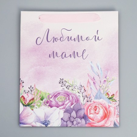 Gift Laminated Vertical Package, Packaging, “Beloved Mom”, ML 27 x 23 x 11.5 cm-5
