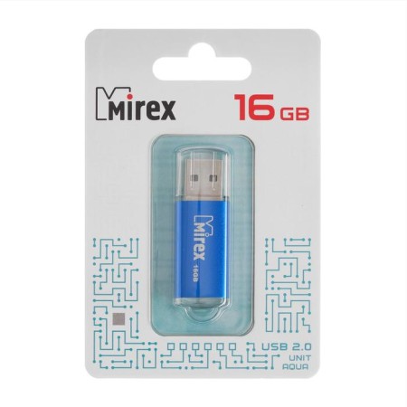 Flash drive Mirex Unit Aqua, 16 GB, USB2.0, th Up 25 MB/s, PBU up to 15 Mb/s, blue-5