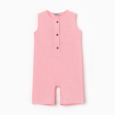 Minaku without sleeves kit overalls, pink color, size 68-74