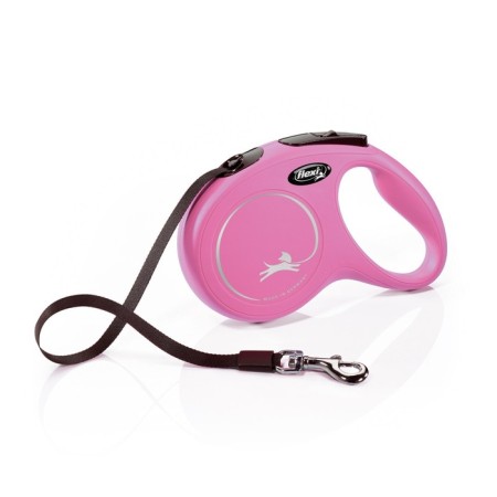 Roulette Flexi New Classic M (up to 25 kg) 5 m tape, pink