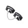 OCHOV Pecado BDSM, two straps, genuine leather, black