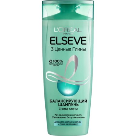 ELSEVE shampoo "3 valuable clay", 400 ml