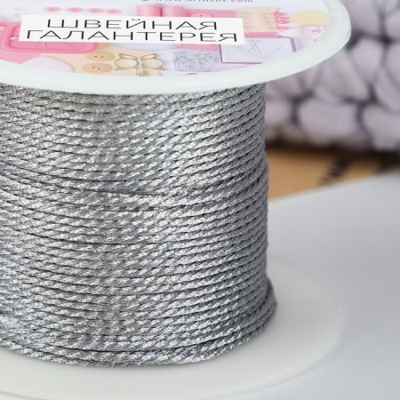 Thread for weaving, d = 1 mm, 25 ± 1 m, silver color-1