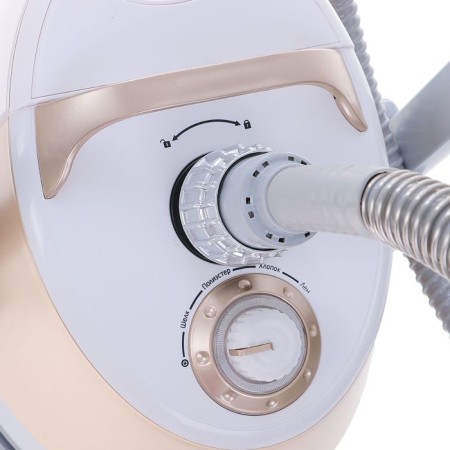 KitFort KT-913 steamer. floor, 2000 watts, 1300 ml, 35 g/min, cord 1.9 m, white-beige-1