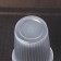 A glass with a lid plastic disposable "ribbed", 500 ml, the color is transparent