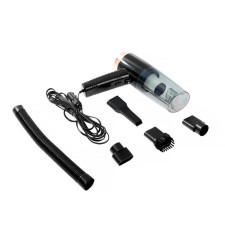 Car vacuum cleaner, 5 nozzles, LED backlight, 120 W, 12 V, black