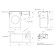 Sink over the washing machine Uperwood Magenta, 110 cm, left, white