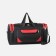 Road bag, 3 parts on lightning, external pocket, long belt, black/red color