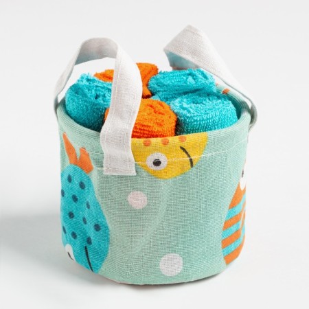 A set of Mahri universal napkins in the Basket Ethel Sea 30x30sm-5pcs, 100% cotton, 340g/m2-3
