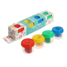 Plant -based plasticine set 4 colors, 80 g, happycolor, mix