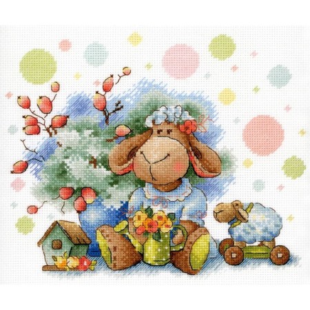 Embroidery Set "Curly Sheep" 17 × 20 cm