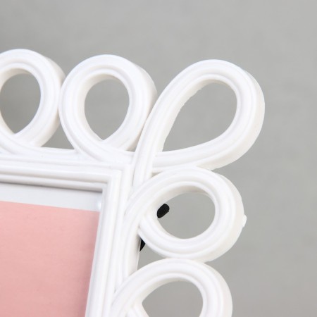 Photo frame plastic 10x15 cm "loops" white 17.5x22 cm-2
