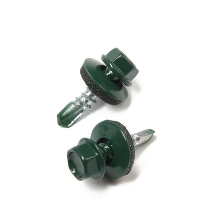Roofing screws 5.5x19 mm, Ral6005 Color green, 250 pcs.
