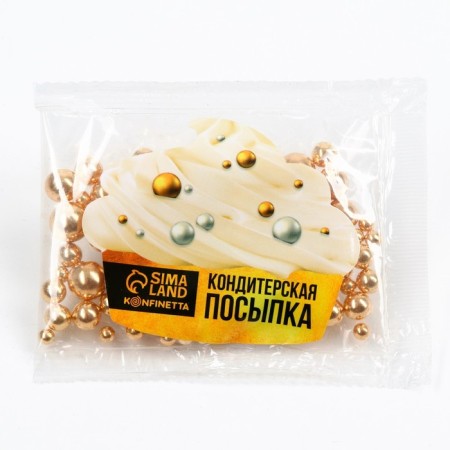 Sprinking confectionery Easter figure: gold, 25 g.-1