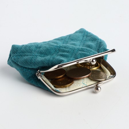 Women's wallet on the farmar, blue color-2