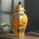 Vase for flowers with a zebra lid 15 x 15 x 35 cm