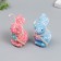 Decor Suspension "Rabbit - Sprinking, Flower on the neck" Set 2 pcs Mix 9 cm