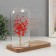 Photo frame wood 9x13 cm with backlight "Red tree" from batteries 2hlr1130 19x9x18.5 cm