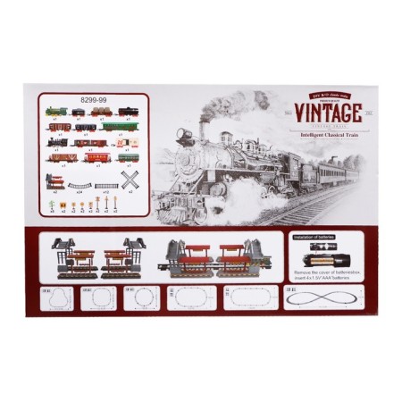 The Vintage railway, 2 compositions in the kit, light and sound, works from batteries-29