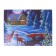 New Year's diamond mosaic with partial filling on the frame "New Year. Winter landscape ", 30 x 40 cm