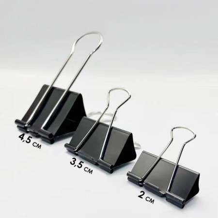 A set of clamps for papers of black 60mm 2 pieces in a package-5