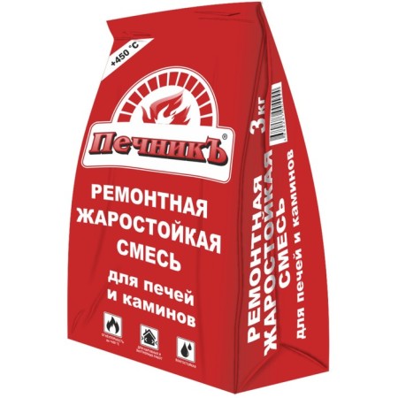 Repair heat -resistant mixture for stoves and fireplaces "stove" 3.0 kg
