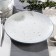 Porcelain plate flat dots nube, d = 26 cm, white color