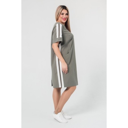 Women's dress, size 52, green color-3