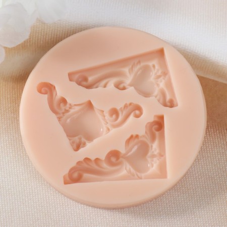 Mold Silicon "Corks with the Heart" 4.3x2.6x0.5 3.4x3.4x0.5 cm-1