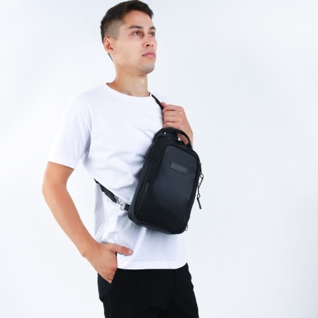 School bag, “saxi”, artificial leather, black color
