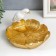Souvenir Polystone stand "White parrot Ara on a gold flower" 13.5x18x20 cm