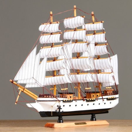 The ship "Bonavventer" with white sails, the White Corps, 49*10*43cm-1