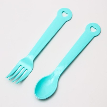 Feeding set: bowl, jerk, fork, spoon, color mix-7