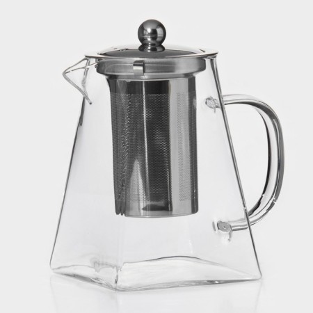 Glass teapot with metal sieve Magistro "Darcy", 950 ml
