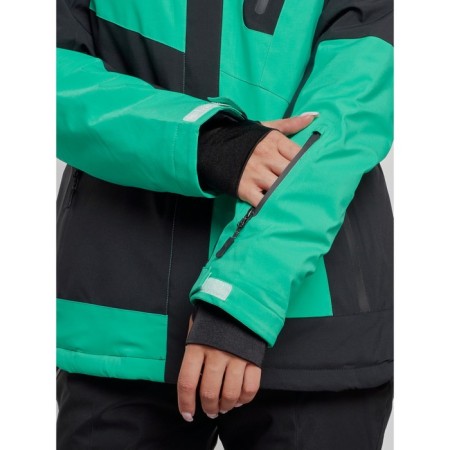 Ski jacket women's, size 44, green color-4