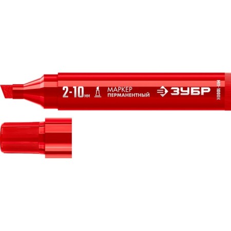 Marker bison MP-1000k 06333-3, permanent, wedge-shaped, 2-10 mm, red-1