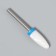 Ceramic milling cutter for “corn manicure”, average cut, 6 × 15 mm, in a plastic case, white color