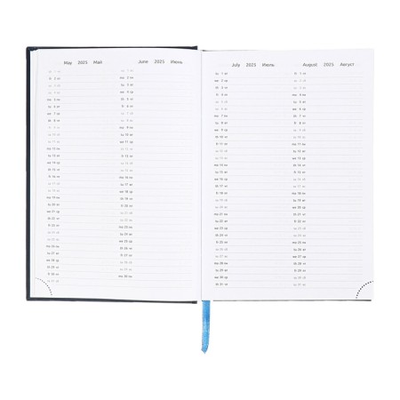 Dated diary 2024, A5, 176 sheets, Attomex.orion, Bumvinyl cover, Lasse, Blok 70 g/m2, blue-8
