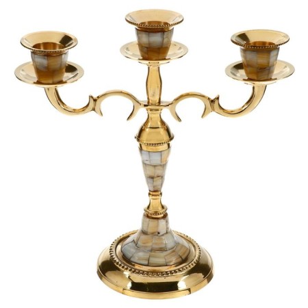Brass Candlestone for 3 candles "Bavaria" 23 cm.-4
