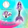 Fairy -tale doll "Magic Mermaid", purple color