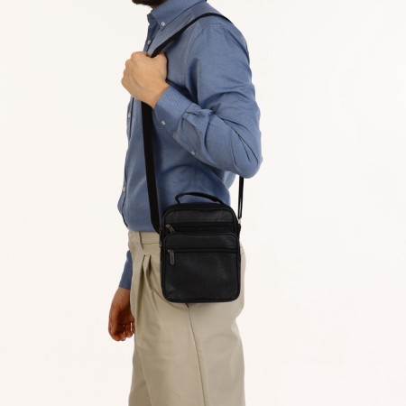 Male bag, 21.5*10*17 cm, lightning departure, 3 n/pocket, reg. Min, black-6