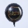 Foil Circle 18 "Happy Birthday" Geometry, Black