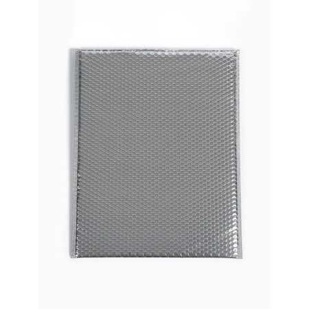 Package pipe packet, with a valve and an adhesive layer, 40x50+4 cm, p/e, 3 layers, metallizir
