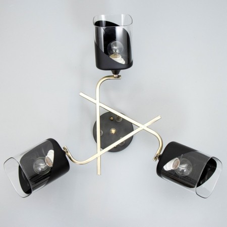 Svetogor chandelier "Game" 3x60W E27 bronze/black 58x58x24cm-6