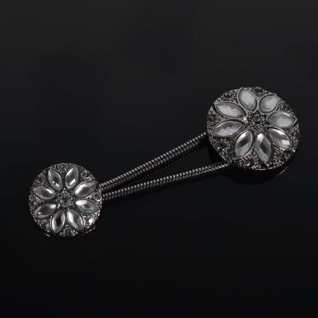 Decorative fastener, d = 2.5/3 cm, black color